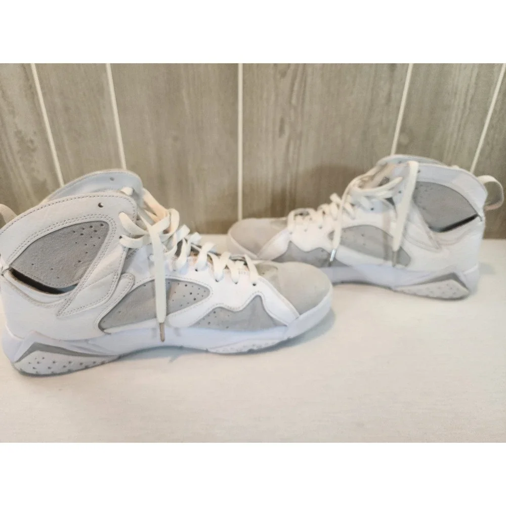 Air Jordan 7 Retro Mens 12.5 Pure Money Pure Platinum White Silver 304775-120